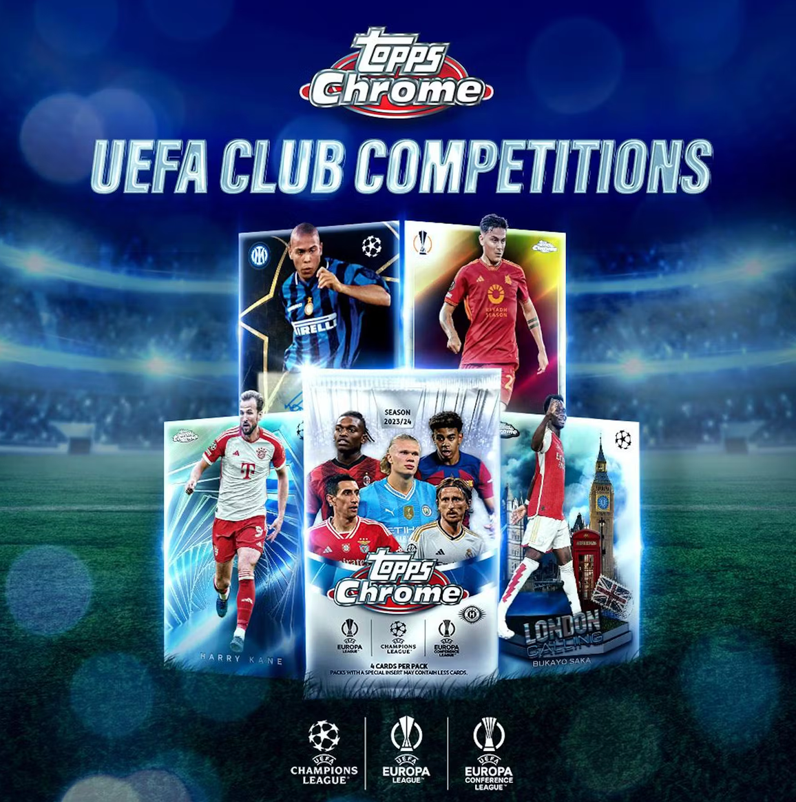 2023/24 Topps Chrome UEFA Club Competitions Soccer Hobby Box