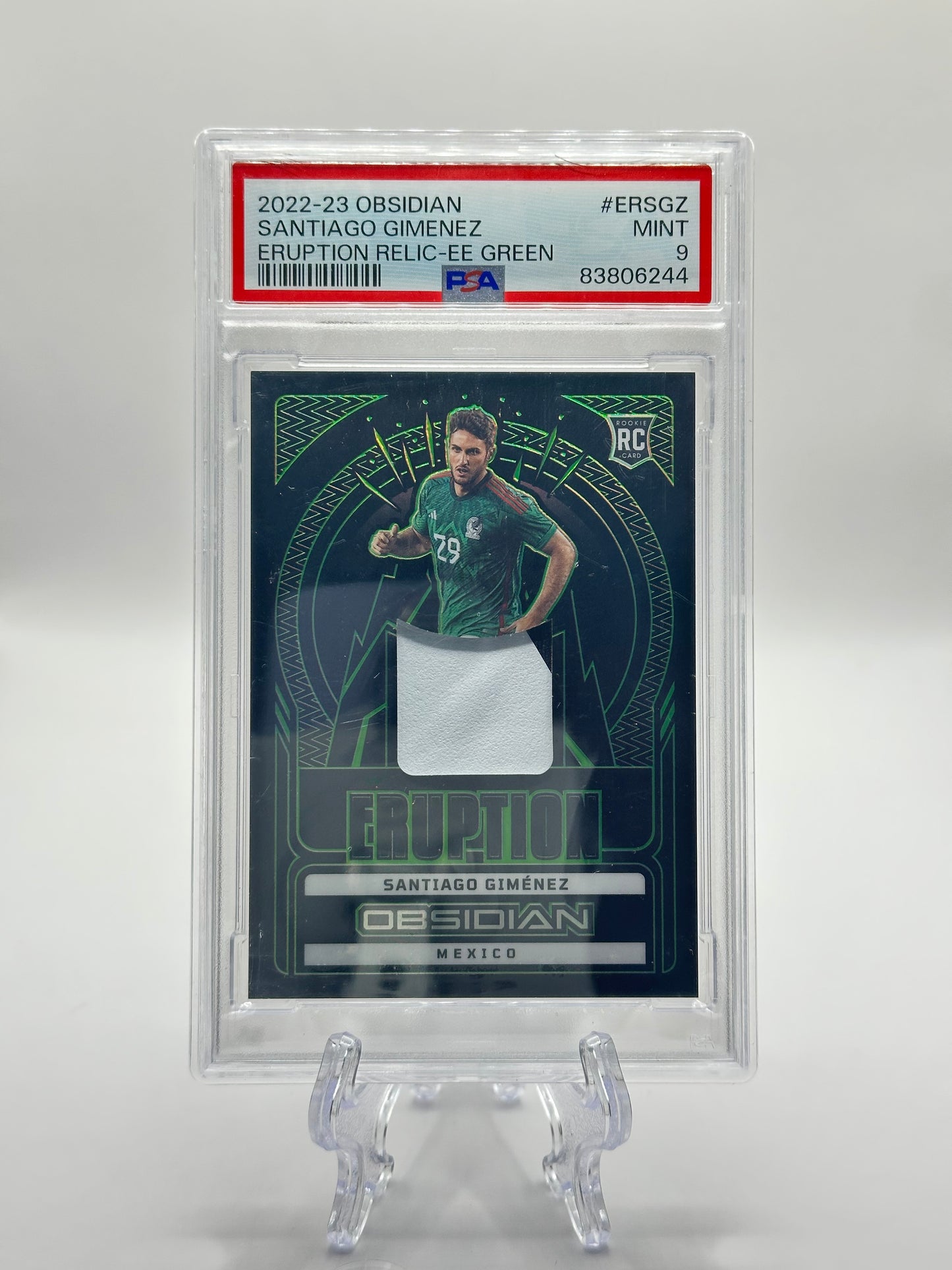 Santiago Giménez (Eruption Relic Electric Etch) Rookie Card | México 2022/23 (Parche)