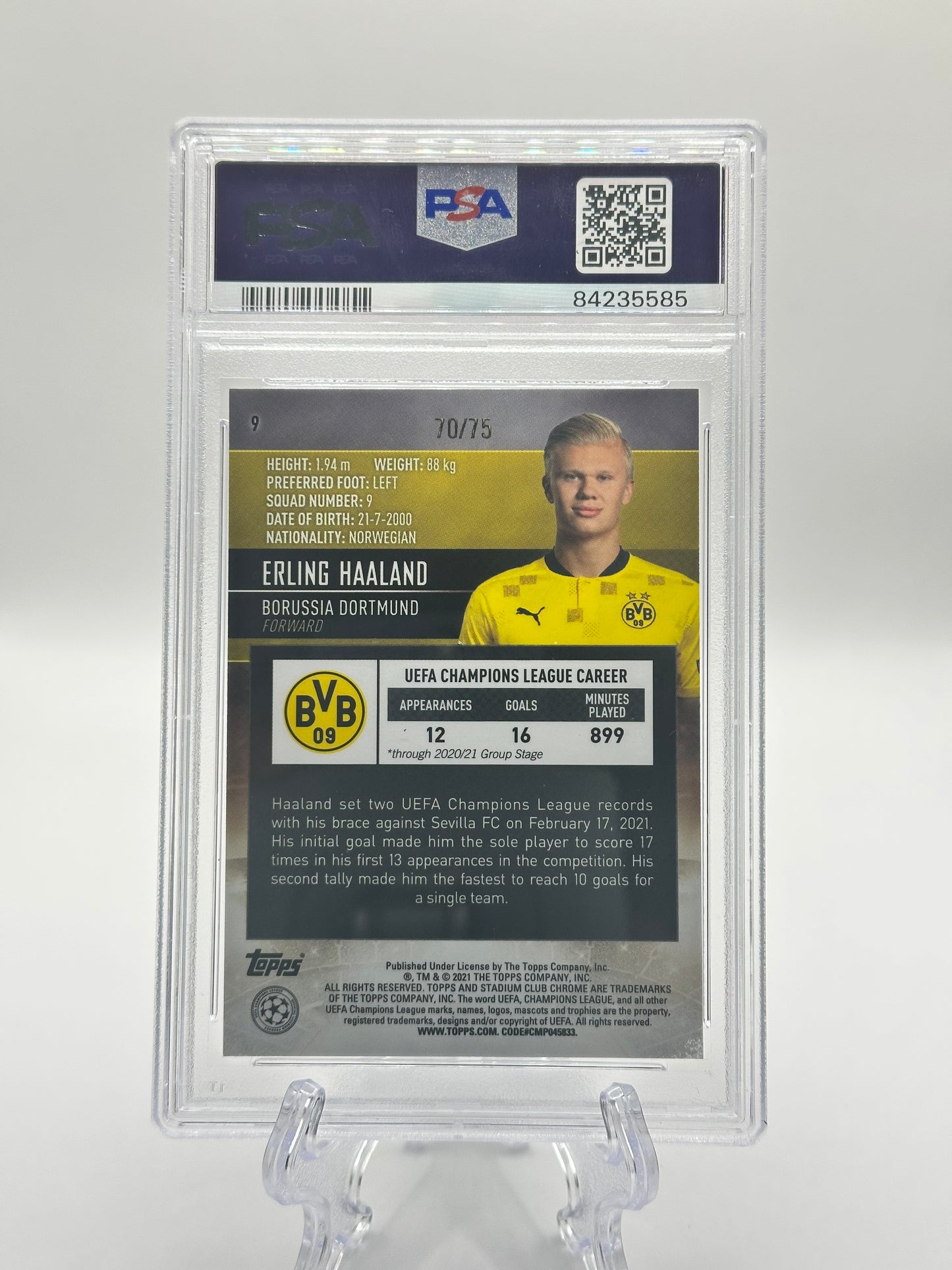 Erling Haaland (Green/Yellow Electric Refractor) | Borussia Dortmund 2020/21