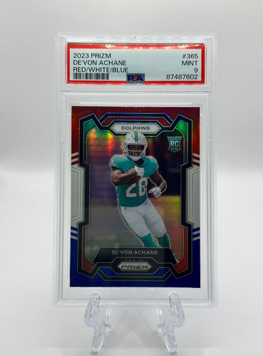 De´Von Achane (Red/White/Plue) Rookie Card | Miami Dolphins 2023