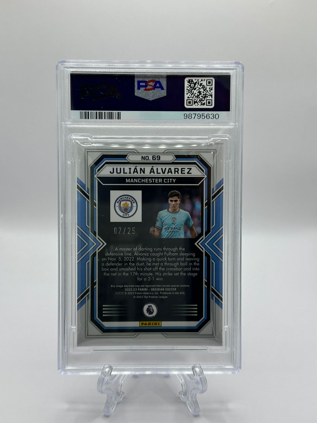 Julián Álvarez (Electric Etch Purple Flood) Rookie Card | Manchester City 2022/23