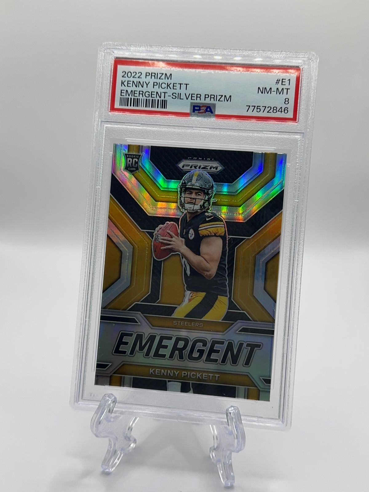 Kenny Picket Emergent Silver Prizm Rookie Card | Pittsburgh Steelers 2022