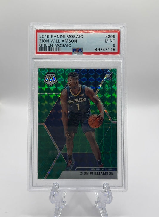 Zion Williamson (Green Mosaic) Rookie Card | New Orleans Pelicans 2019